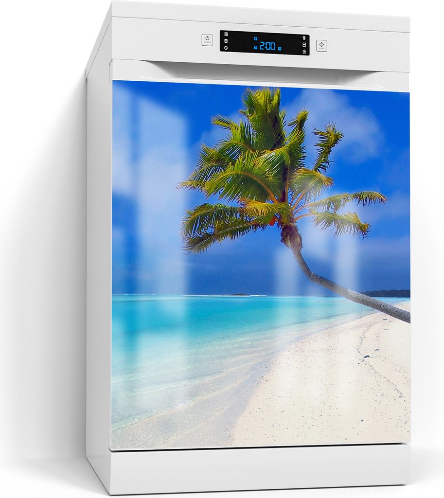 DEQORI Magnetmatte Spülmaschine Standard 60x70 cm 'Inselparadies' Magnetfolie Deko-Folie