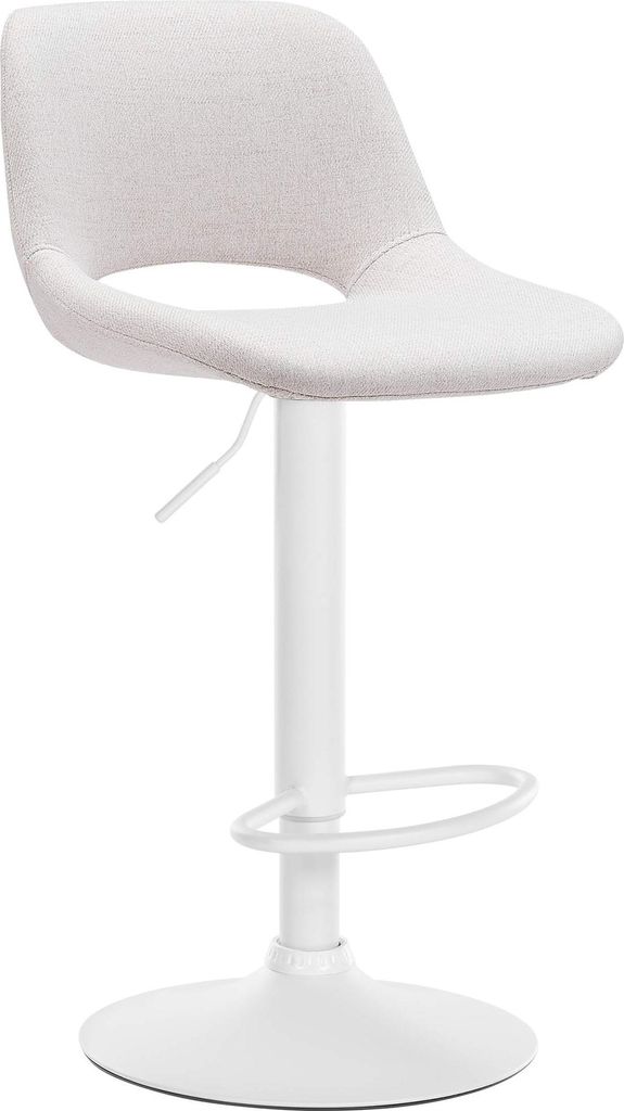 Barhocker Camden Stoff weiß - creme
