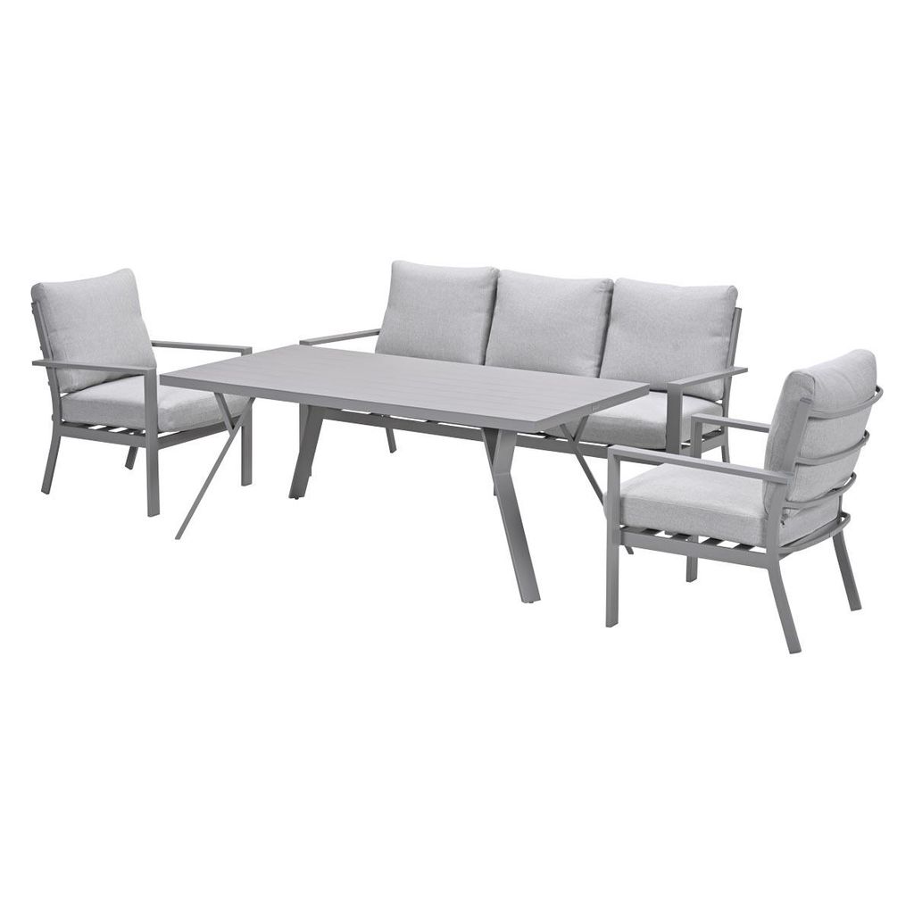Garden Impressions Sergio Lounge-Dining Sofa Set - 4-teilig - taupe - valley sand