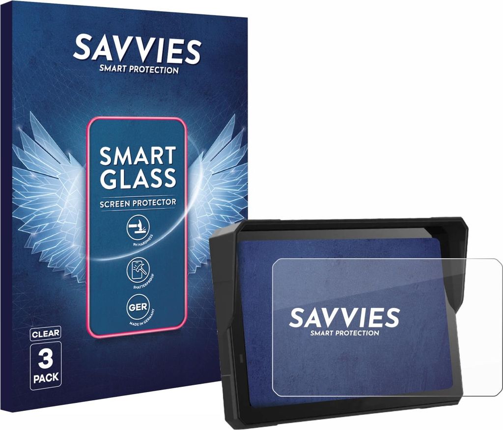 3x Savvies Schutzglas Folie für Carpuride W702 Pro / W702B Pro 7" 9H Panzer Schutzfolie Glas Displayschutz klar transparent