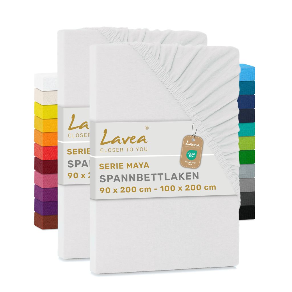 Lavea® Zestaw 2 sztuk, prześcieradła satynowe z gumką, Zdjęcie produktu 