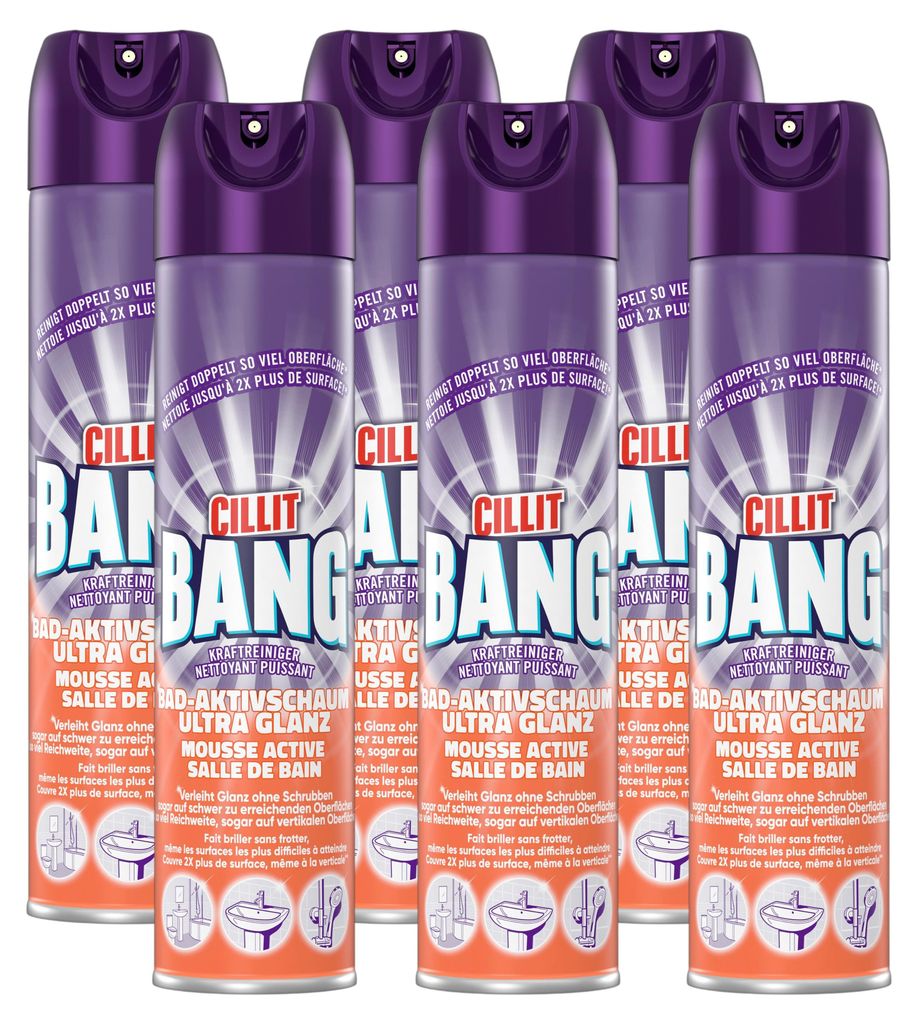 Cillit Bang ULTRA GLANZ Aktivschaum-Reiniger 600 ml | Bad & Produktbild 