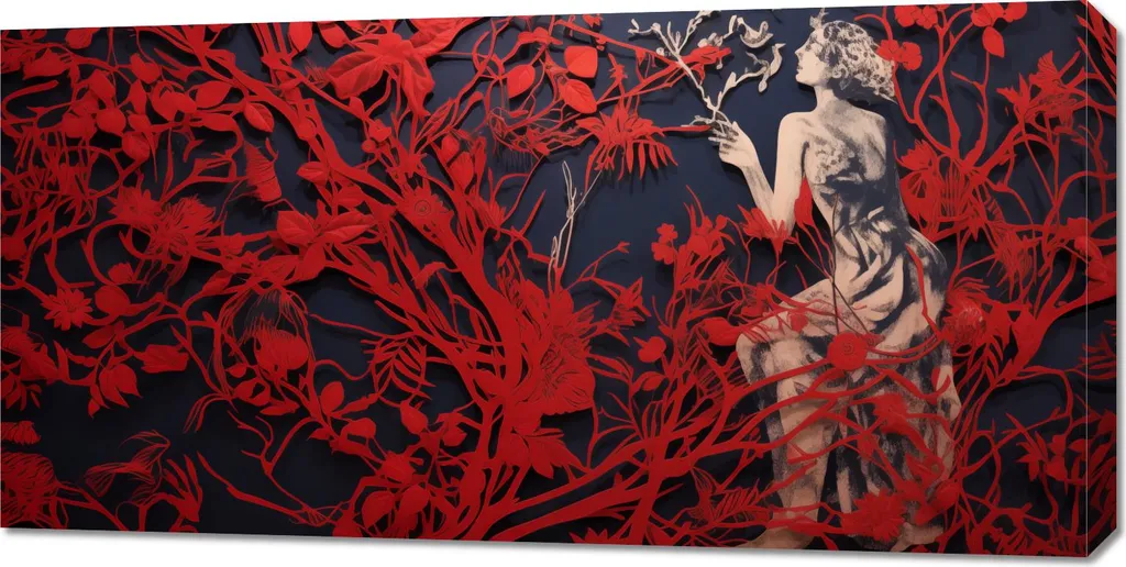 Image Jardin Secret Femmes 100 x 50 cm Impression HD sur Toile Mate