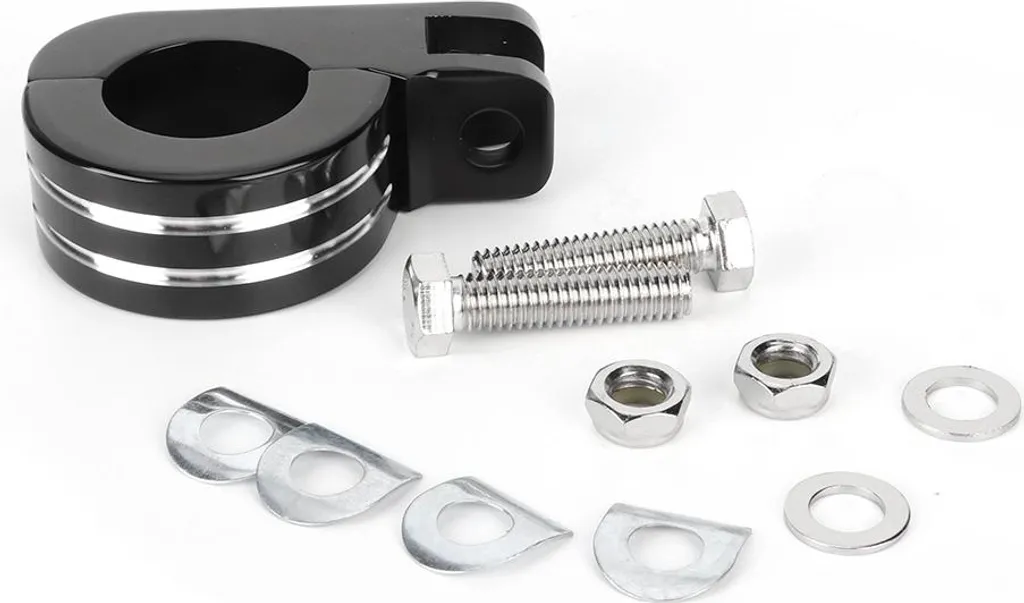 Pedane Moto 32mm Argento e Nero per Honda - Coppia Staffe Paramotore