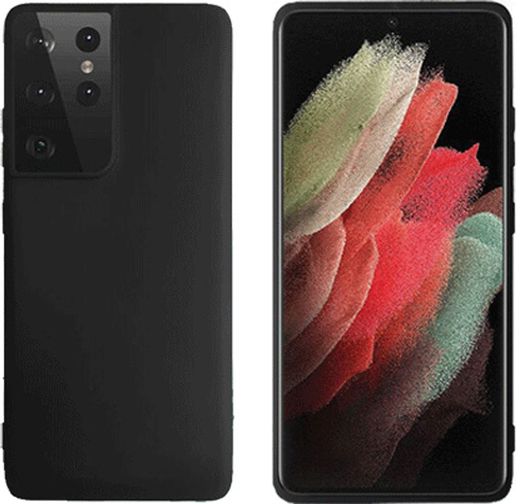 starfix Flexi Slim Silikon-Tasche für Samsung Galaxy S22 Ultra schwarz