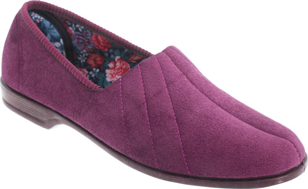 Sleepers Audrey III Damen Hausschuhe / Pantoffeln, Velours DF501 (41 EUR) (Pflaume/Heidekraut)