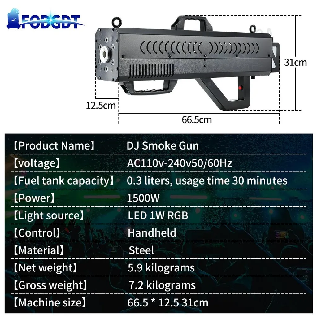 Projecteur de scène à luminosité variable noir design avec prise UE