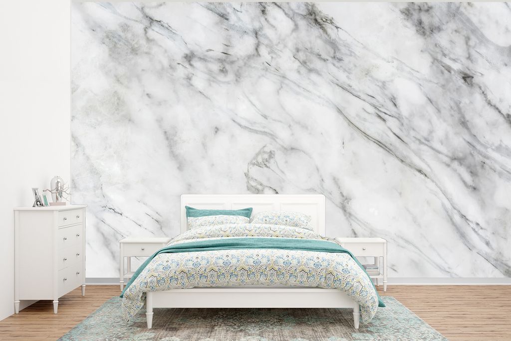 MuchoWow Fototapete für Wohnzimmer oder Schlafzimmer Wandtapete Vinyl Motivtapete Marmor - Stein - Muster - 320x240 cm - Tapeten