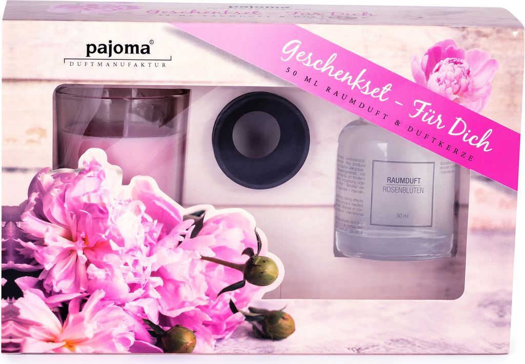 Raumduft Pajoma Wellnes Geschenkset, 50ml Raumduft + 45g Duftkerze