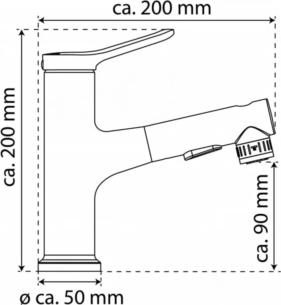 Mitigeur lavabo EISL VARIABILE avec douchette extractible chromé chic - 18