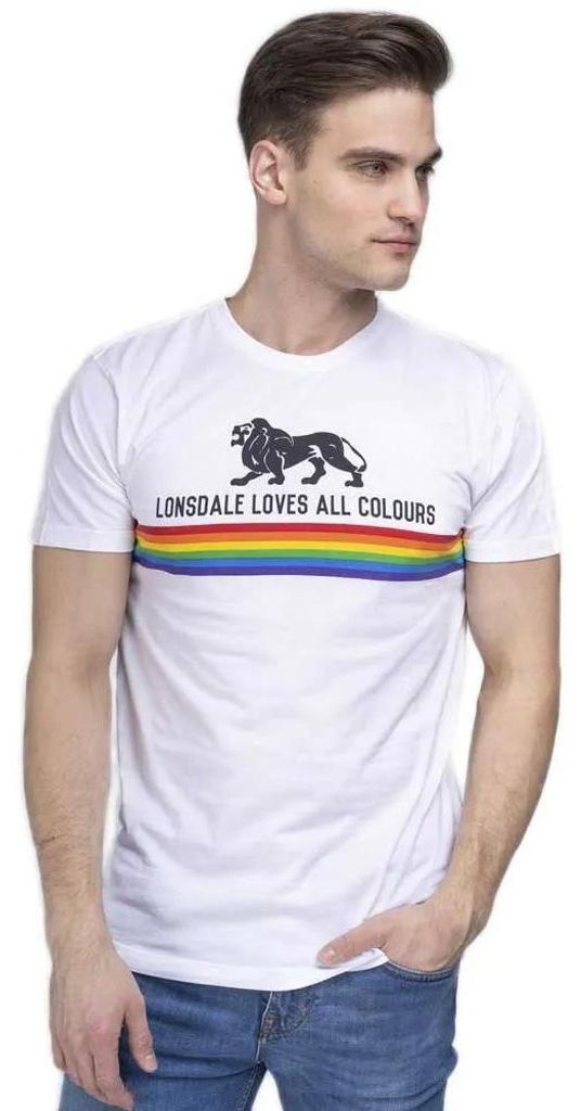 T-shirt męski regular fit NELSON biały XL Lonsdale Zdjęcie produktu 