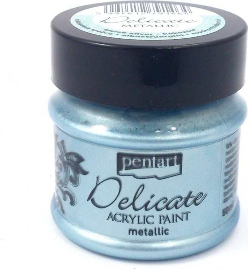 Metallic-Farbe Delicate - PENTART - blau-silber / bläulich-silber 50ml
