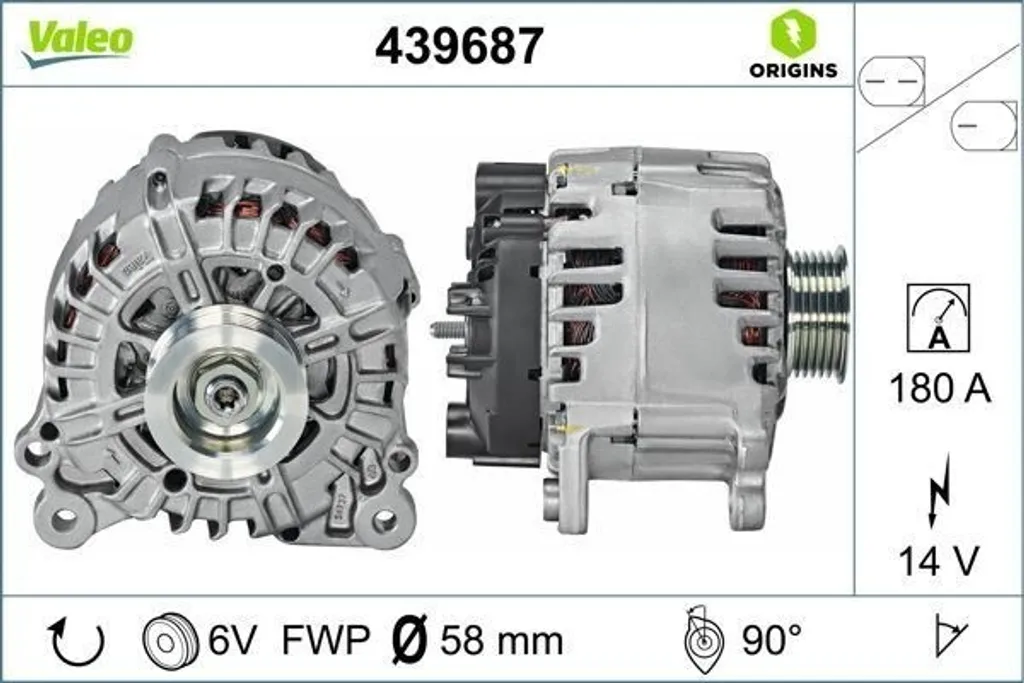 Alternateur 180A Touareg 7L - Résout Problème Batterie 059903023G
