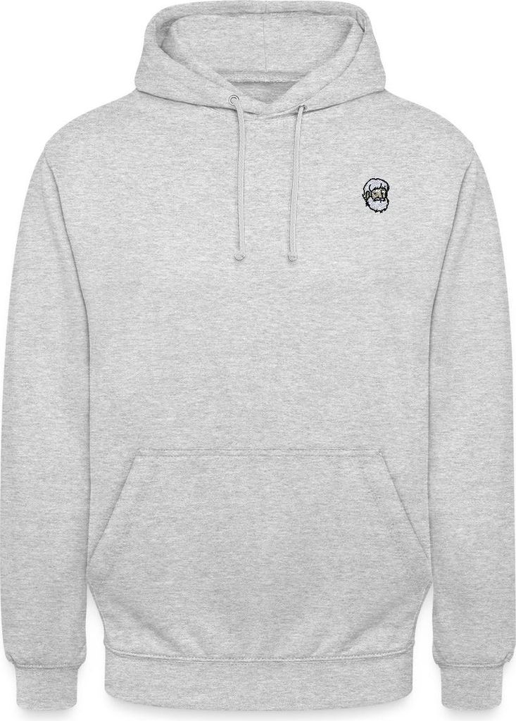 Spreadshirt Heidi Almöhi Portrait Stick Uni Hoodie, 4XL, Hellgrau meliert