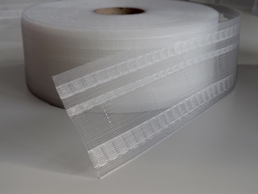 2 m Gardinenband Wellenband Faltenband Taschenband zum Aufnähen, variabel, transparent