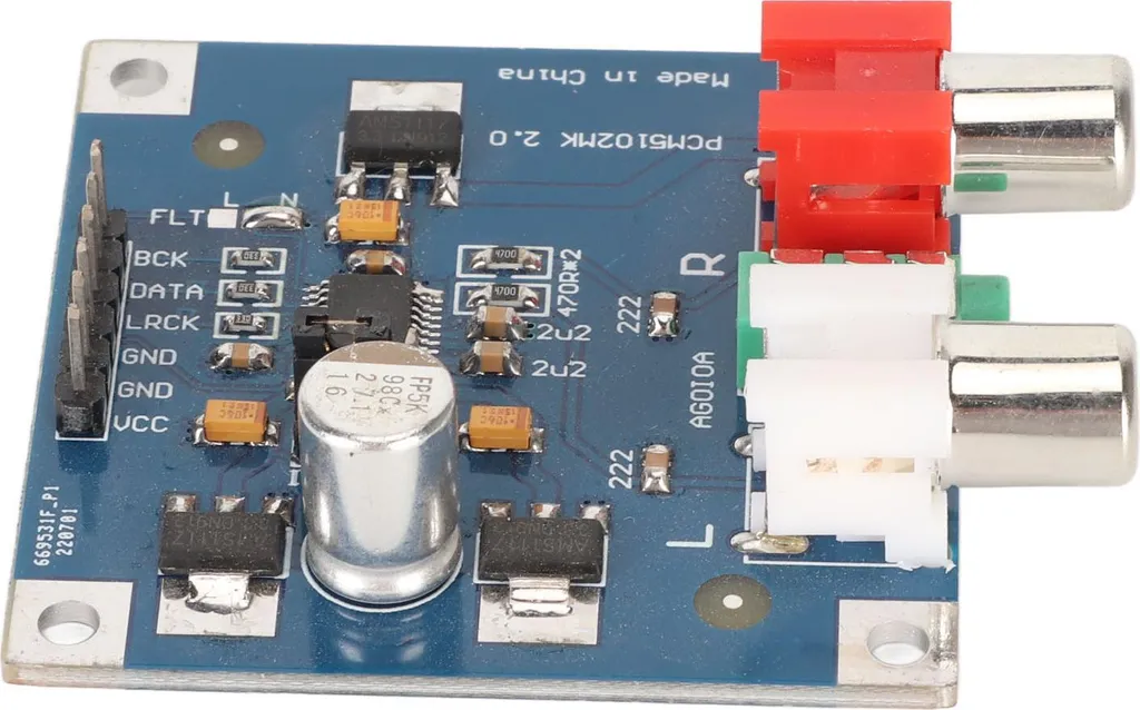 Ausla DAC -Decoder -Karte, PCB Material, 32bit 384K Hochaufl?sende, I2S Eingangsmodul Ideal fr Audiophile