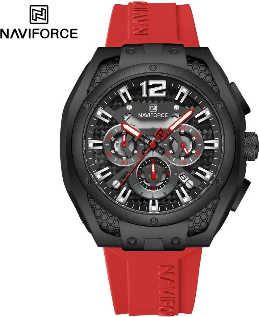 Montre NAVIFORCE MA-38610 Noir et Rouge - Montre Sport Homme KP38610