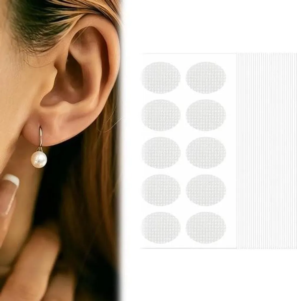 300 Pansements de soutien pour lobes d'oreilles - Patchs invisibles plats