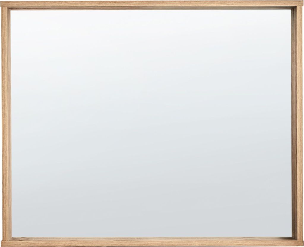 BELIANI Wandspiegel Helles Holz Spanplatte 80 x 65 cm Rechteckig Dekoratives Akzentstück Skandinavischer Stil
