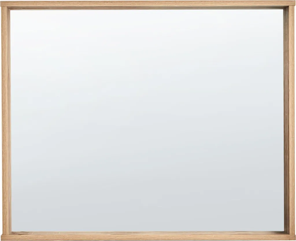 Miroir mural scandinave en aggloméré robuste 80 x 65 cm cadre bois