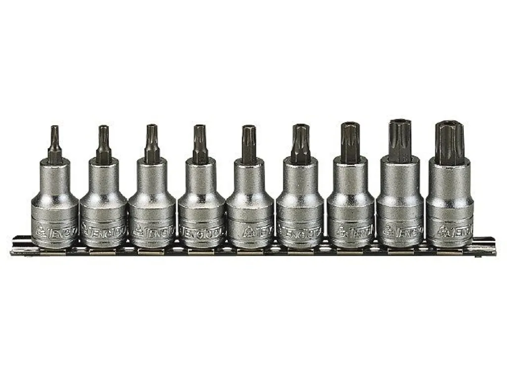 Tengtools 38190054 - Set de 9 Douilles 1/2" TX Torx de Haute Qualité