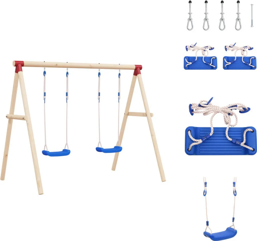 vidaXL 2 Seggiolini Altalena Blu - Solo Sostanza per il Tuo Giardino