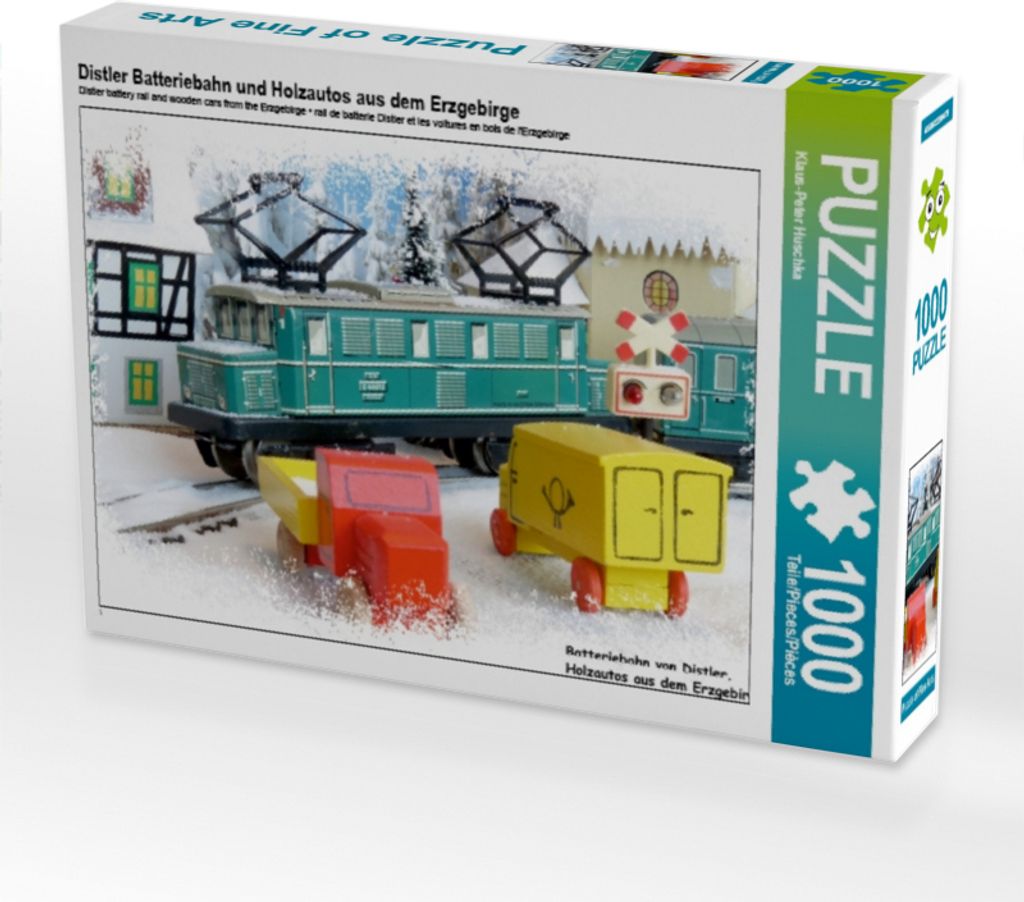 Calvendo Distler Batteriebahn und Holzautos aus dem Erzgebirge 1000 Teile Puzzle quer 640x480mm, Huschka Klaus-Peter; 7307486