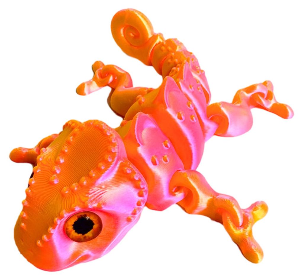 3D-gedrucktes Chamäleon-Spielzeug mit beweglichen Gelenken – Stressabbauendes Fidget-Spielzeug für Erwachsene, ideal als Dekoration für Zuhaus...