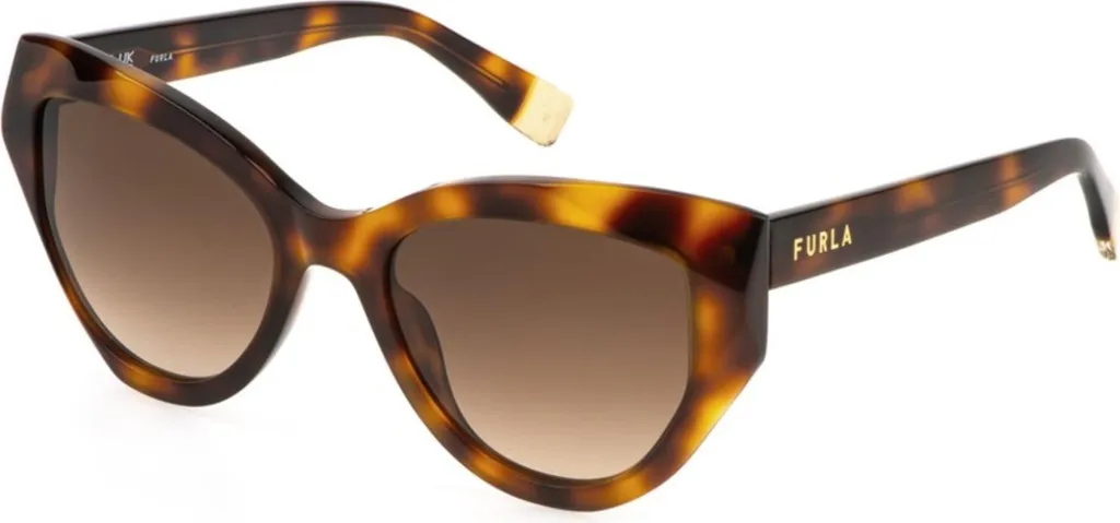 Furla SFU886 Sunglasses Dark Havana - Occhiali Luxury Minimal