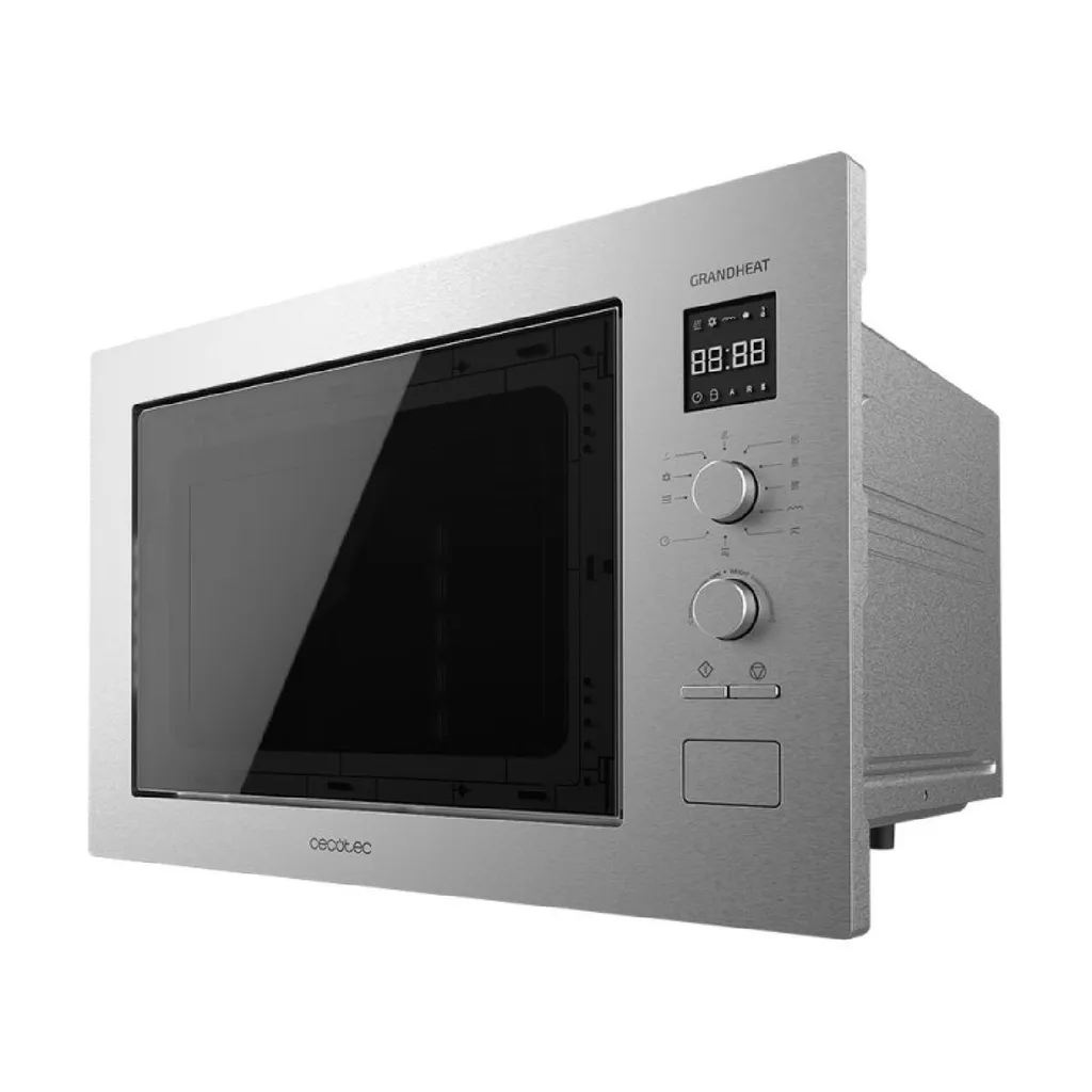 Four à micro-ondes encastrable en acier inoxydable 25L Cecotec