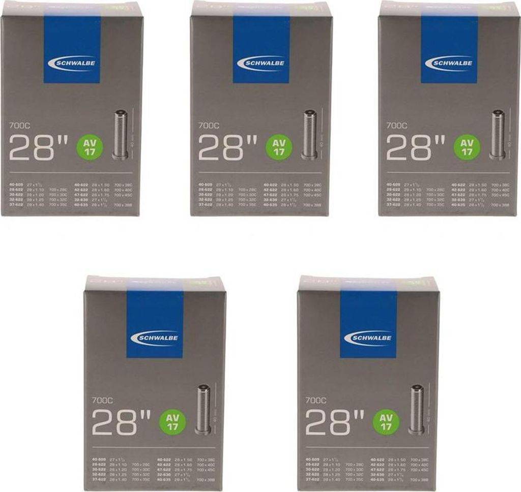Schwalbe 5x Schlauch AV17 28x1.10-1.75" (28/47-622/635) 28 Produktbild 