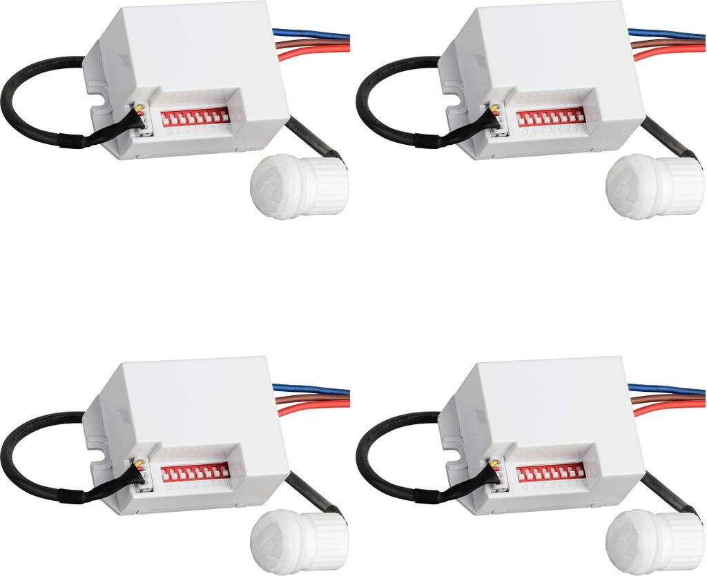 4x Bewegungsmelder 360° Mini, Decken Unterputz Einbau Sensor Infrarot SEBSON