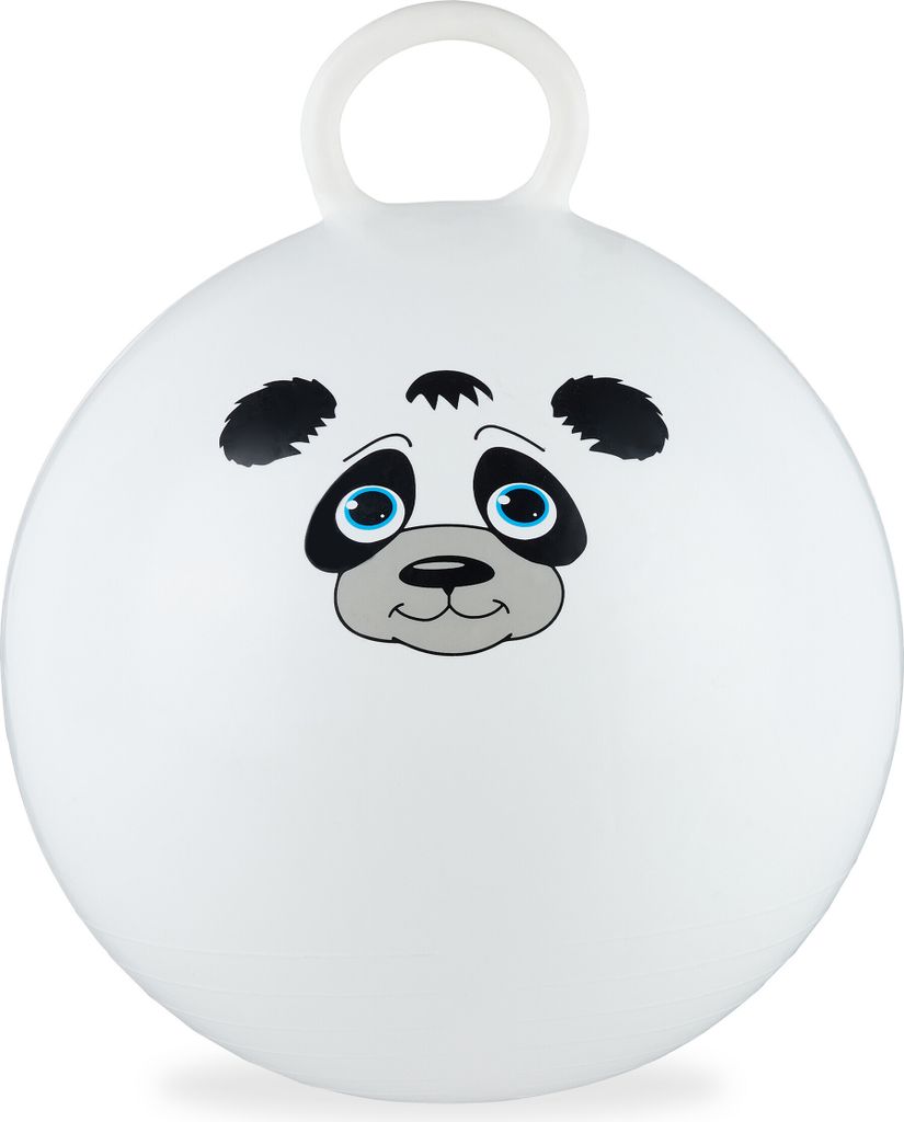 relaxdays Skákací míč Panda bílý s motivem, Ø 45,0 cm, 1 Obrázek produktu 