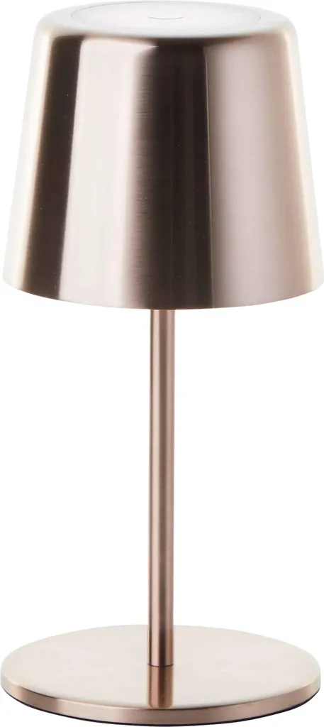 Lampe de table pour terrasse LED dimmable Xaana cuivre IP44 37cm chic