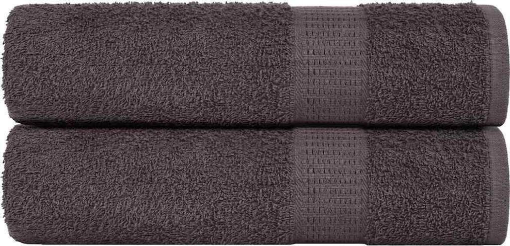 "2026 MODERNE"Badetücher FROGN 2er set - modernes Design - Anthrazit 100x150cm 360 g/m² Promotion395654 - Handtücher