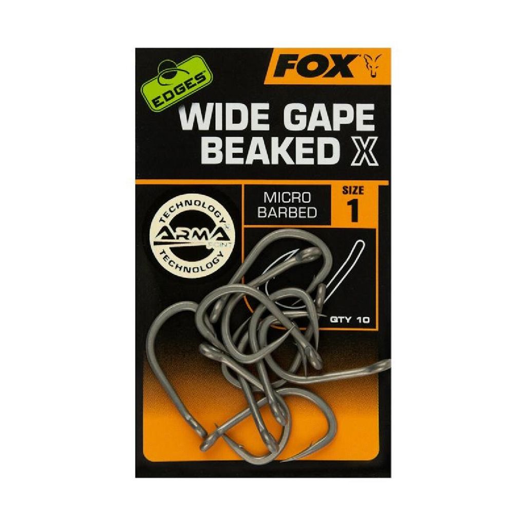 Fox Edges Wide Gape Beaked X - 10 Karpfenhaken, Größe:4