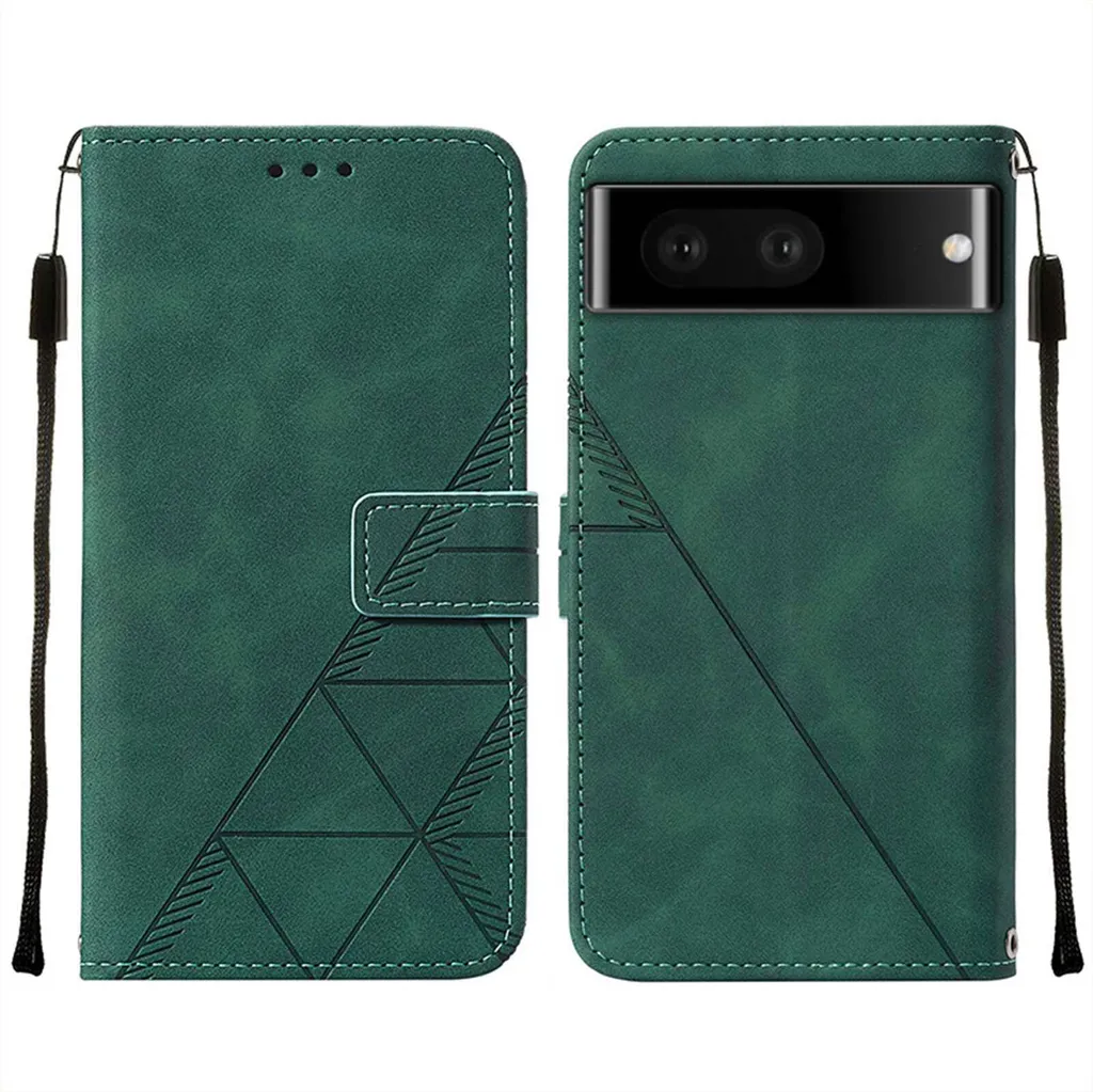 Cover Flip Verde Goffrata Google Pixel 7 Pro: Style & Card Holder