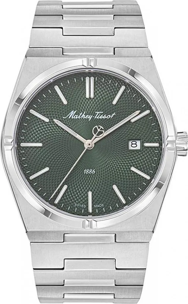 Montre Homme Lisible et Robuste Mathey-Tissot H118AV Vert Anti-Rayures