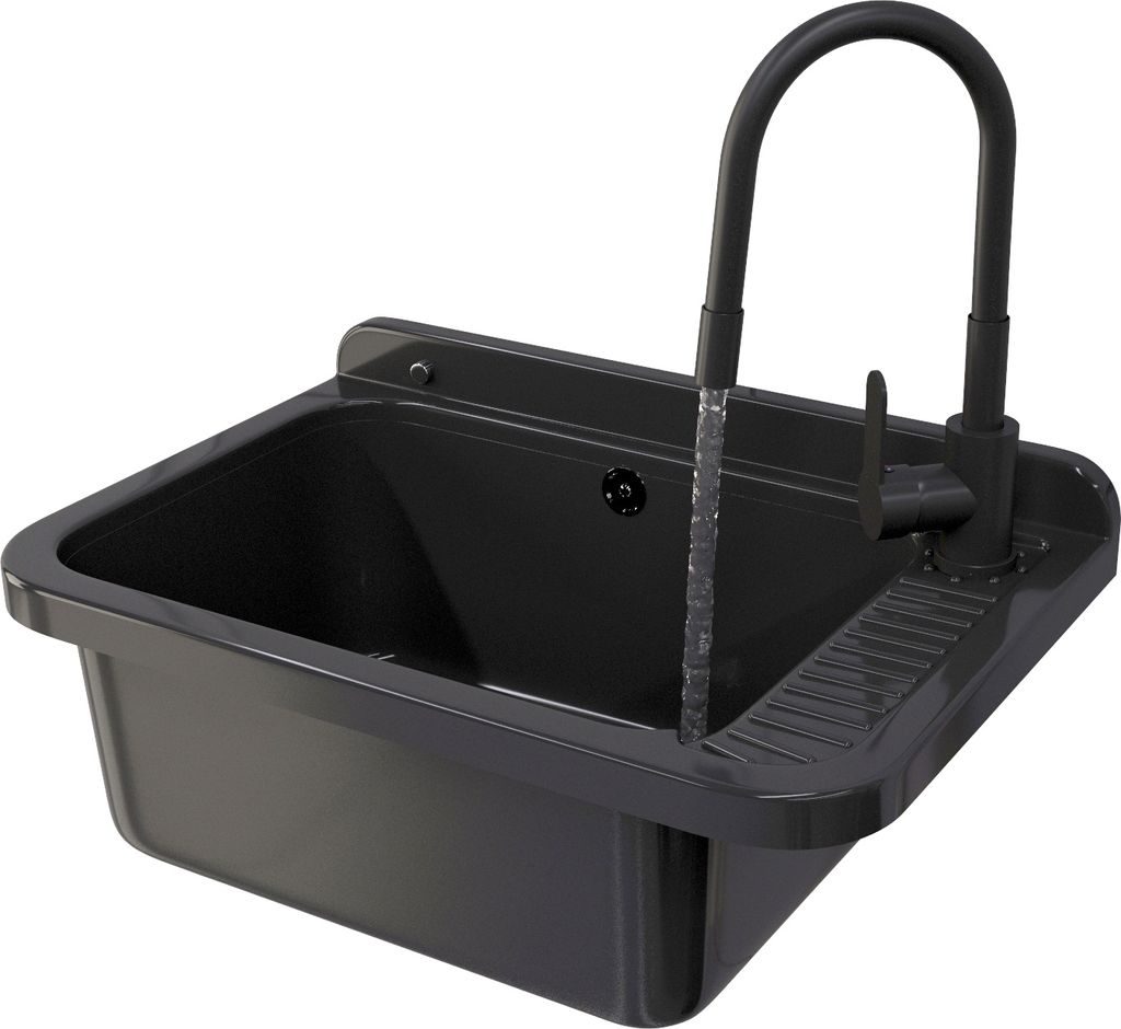 Granitan – umývadlo – odkvapové umývadlo – 58 × 38 × 26 cm Obrázok produktu 