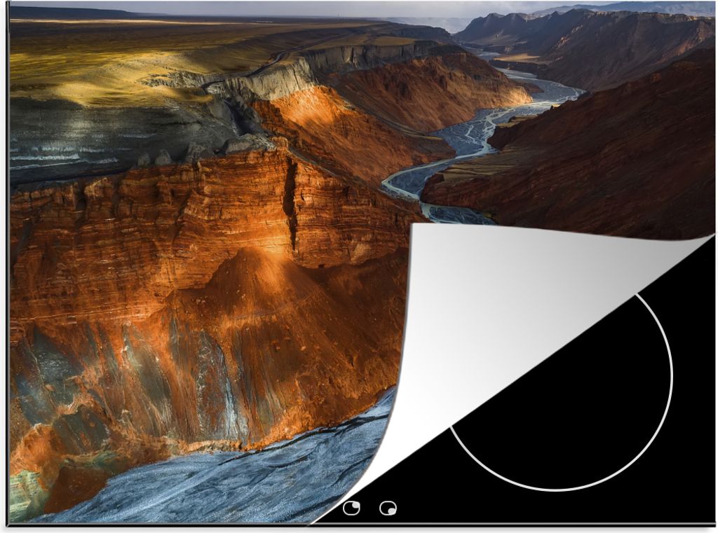 KitchenYeah Herdabdeckplatte Grand Canyon - Arizona - Wasser - Landschaft - Amerika , 57x51cm, Küche Deko, Glaskeramikfeld Herdabdeckung, Abdeck...