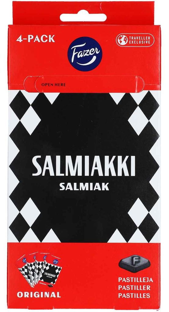 Fazer Salmiakki Lakritz 160 g, confezione da 4 Immagine del prodotto 