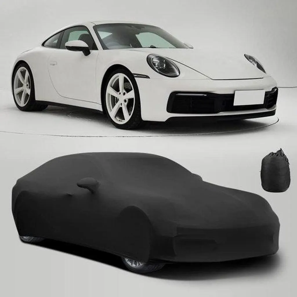 Housse de voiture extensible noire anti-poussière et anti-rayures