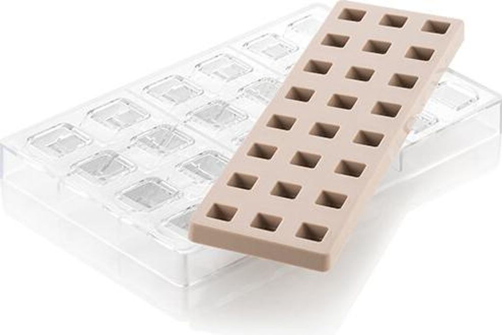 Profi Polycarbonat Pralinenset Quadro 24x8,9ml 1,5x2,5x2,5cm