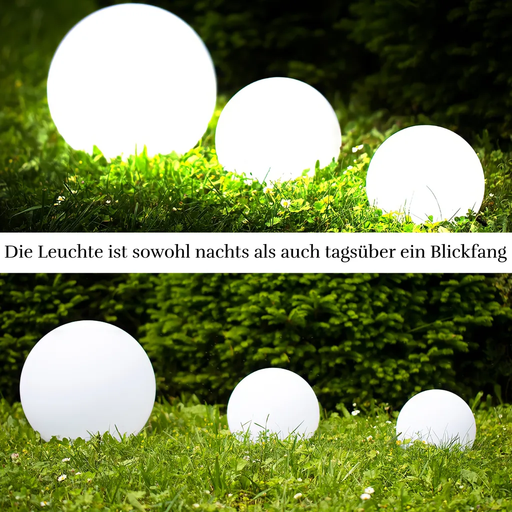 Globe de jardin 40 cm étanche IP44 blanc avec diffuseur haute qualité - 11