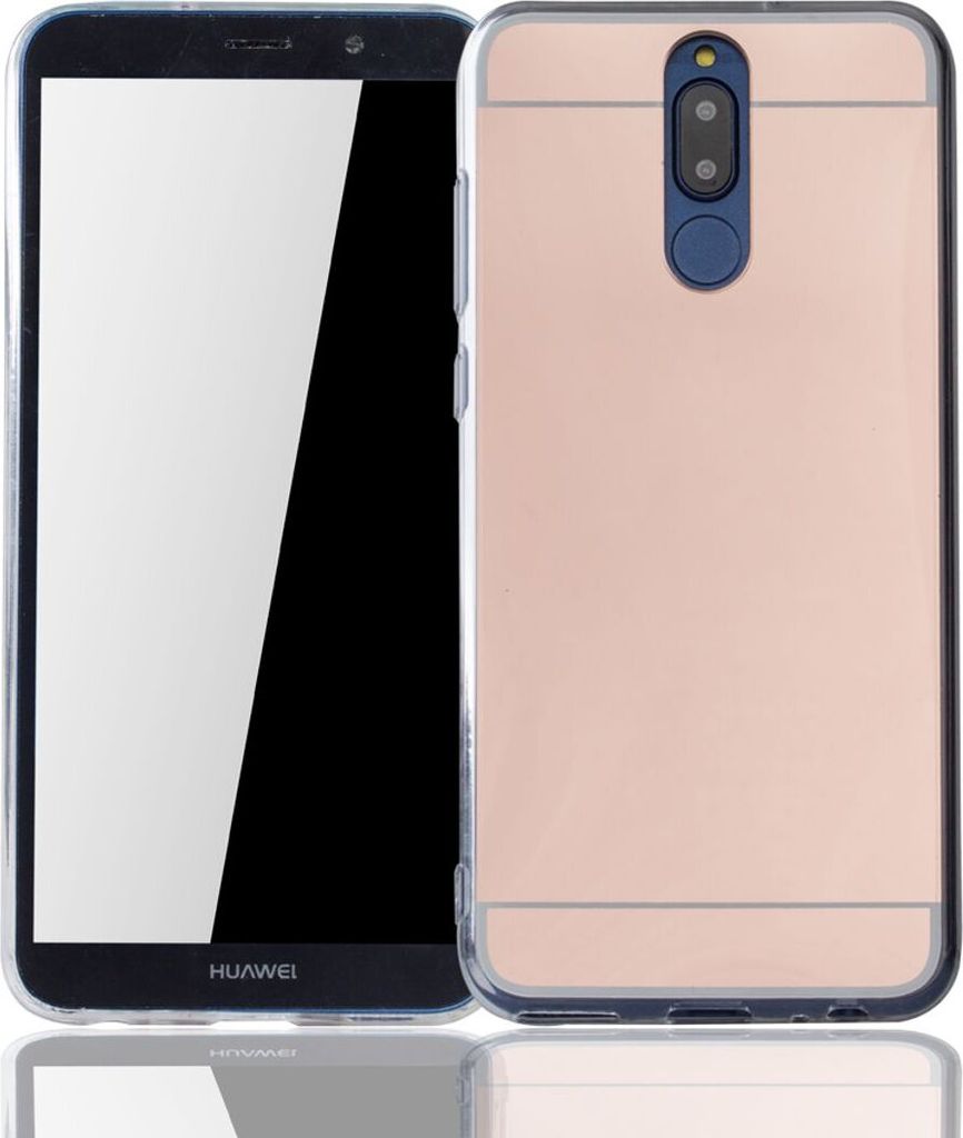 Huawei Mate 10 Lite Handy Hülle Spiegel Mirror Soft-Case Schutz-Cover Rose Gold