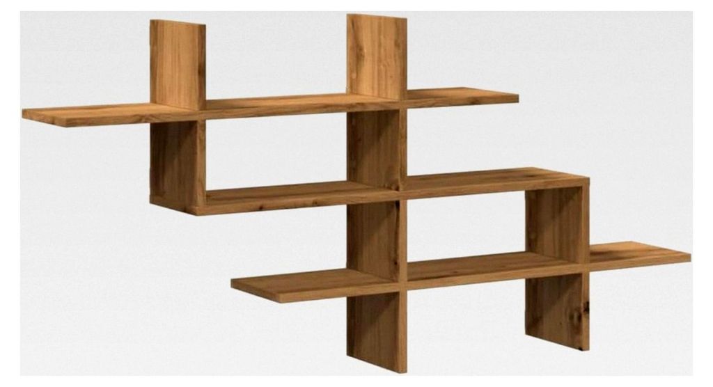 Wandregal, Bücherregal mit Stauraum, Hängeregal für Esszimmer und Wohnzimmer, Schweberegal, Artisan-Eiche Holzwerkstoff