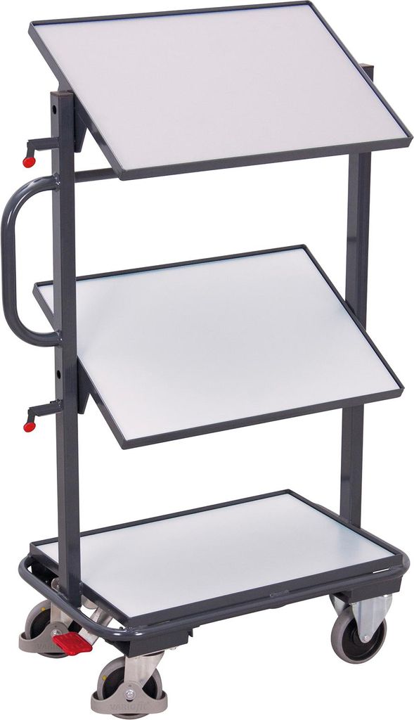 Variofit ESD Beistellwagen mit 3 ESD Böden neigbar sw-400.844