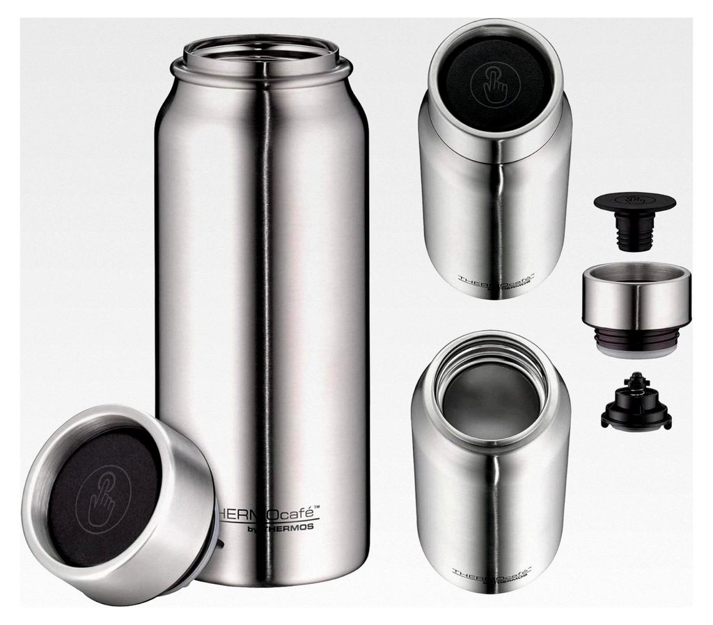 TC MUG Edelstahl matt 0,50l, Thermobecher, Isolierbecher, Kaffeebecher to Go, auslaufsicher, 9h heiß & 18h kalt, spülmaschinenfest, BPA-frei
