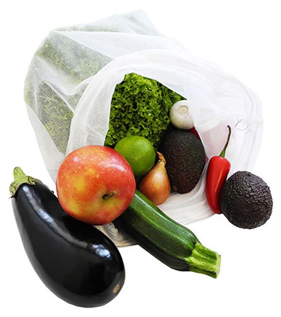 Printwear - Turnbeutel, recyceltes Material, Netzmaterial (3er-Pack) LT5351 (35 cm x 40 cm) (Weiß)