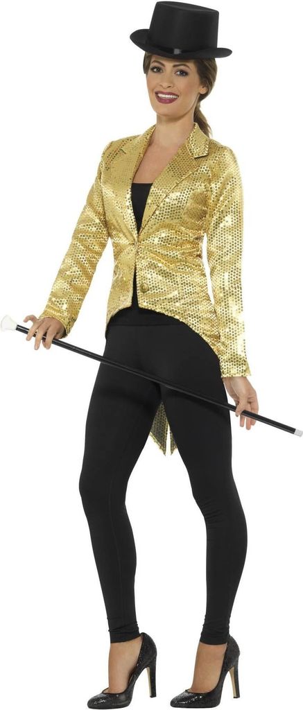 Smiffys - Frack für Damen - Kostüm SM967 (L) (Gold)